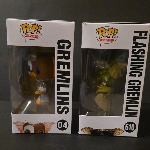 Funko Pop Gremlins Gizmo and Flashing Gremlin Figures - Picture 9 of 9